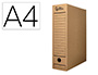 CAJA ARCHIVO DEFINITIVO LIDERPAPEL DIN A4 CARTON RECICLADO 325G/M2 LOMO 82 MM KRAFT 325X82X250 MM