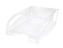 BANDEJA SOBREMESA PLASTICO Q-CONNECT GRAN CAPACIDAD CON ASA TRANSPARENTE 386X270X115MM