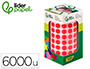 GOMETS LIDERPAPEL AUTOADHESIVO CIRCULOS 10,5 MM ROJO ROLLO DE 6000 UNIDADES EN CAJA DE CARTON