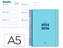 AGENDA ESCOLAR LIDERPAPEL 25-26 ESPIRAL BASIC AZUL SEMANA VISTA A5 BILINGE PAPEL FSC 70 GR