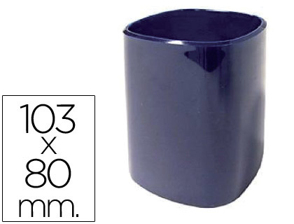 CUBILETE PORTALAPICES Q-CONNECT PLASTICO DIAMETRO 80 MM ALTURA 103 MM AZUL