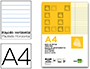 BLOC NOTAS LIDERPAPEL HORIZONTAL A4 50 HOJAS AMARILLAS 60G/M2 ENCOLADO