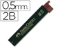MINAS FABER GRAFITO 9065 0,5 MM 2B ESTUCHE DE 12 MINAS