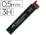 MINAS FABER GRAFITO 9065 0,5 MM 3H ESTUCHE DE 12 MINAS