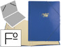 CARPETA CLASIFICADOR CARTON COMPACTO SARO FOLIO AZUL 12 DEPARTAMENTOS