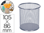 CUBILETE PORTALAPICES Q-CONNECT REJILLA METAL DIAMETRO 86 MM ALTURA 105 MM PLATA