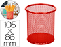 CUBILETE PORTALAPICES Q-CONNECT METAL REJILLA DIAMETRO 86 MM ALTURA 105 MM ROJO