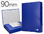 CARPETA PROYECTOS LIDERPAPEL FOLIO LOMO 90MM CARTON FORRADO AZUL