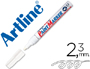 ROTULADOR ARTLINE MARCADOR PERMANENTE EK-400 XF BLANCO PUNTA REDONDA 2.3 MM METAL CAUCHO Y PLASTICO