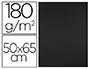 CARTULINA LIDERPAPEL 50X65 CM 180G/M2 NEGRO