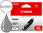 INK-JET CANON 551 XL PIXMA IP7250 / MG5450 / MG6350 GRIS