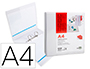 CARPETA CANGURO 2 ANILLAS MIXTAS 55MM LIDERPAPEL A4 PLASTICO BLANCA