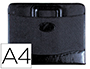CARTERA PORTADOCUMENTOS 35-921 NEGRA 360X285 MM CON ASA 4 ANILLAS 40 MM CREMALLERA -CON DEPARTAMENTOS INTERIORES