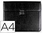 CARTERA DOCUMENTOS Q-CONNECT NEGRA 370X300 MM CON 2 BOLSAS INTERIORES
