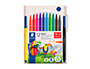ROTULADOR STAEDTLER NORIS 326 PUNTA DE FIBRA NUEVO CUERPO HEXAGONAL CAJA DE 10 UNIDADES COLORES SURTIDOS