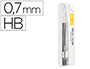 MINAS LIDERPAPEL GRAFITO 0,7 MM HB TUBO DE 12 MINAS