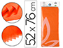 PAPEL SEDA LIDERPAPEL 52X76CM 18G/M2 BOLSA DE 5 HOJAS NARANJA