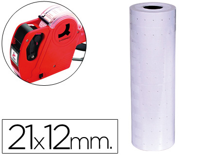 ETIQUETAS Q-CONNECT BLANCA 21 X 12 MM LISA ROLLO 1000 ETIQUETAS PARA ETIQUETADORA CONNECT KF00712