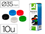 IMAN PARA SUJECION Q-CONNECT IDEAL PARA PIZARRAS MAGNETICAS35 MM COLORES SURTIDOS CAJA DE 10 UNIDADES
