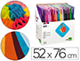 PAPEL SEDA LIDERPAPEL 52X76 CM EXPOSITOR 60 BOLSAS DE 5 HOJAS12 COLORES SURTIDOS