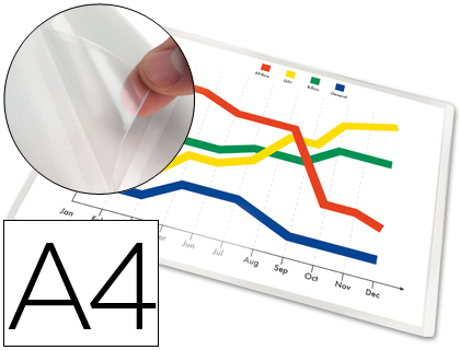 FUNDA AUTOADHESIVA Q-CONNECT TAMAO A-4 210X297MM PACK DE 5 UNIDADES