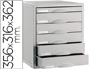 FICHERO CAJONES DE SOBREMESA 8206C 356X316X362 MM 6 CAJONES COLOR GRIS