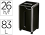 DESTRUCTORA DE DOCUMENTOS FELLOWES 325I CICLO TRABAJO CONTINUO CAPACIDAD DE CORTE 26H CLIPS TARJETAS CD 83L