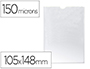 FUNDA PORTADOCUMENTO Q-CONNECT DIN A6 150 MICRAS PVC TRANSPARENTE CON UERO 105X148 MM