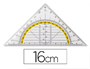 ESCUADRA LIDERPAPEL GEOMETRIA 16 CM PLASTICO CRISTAL