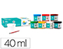TEMPERA LIDERPAPEL ESCOLAR 40 ML CAJA 7 COLORES SURTIDOS + PINCEL