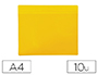 FUNDA TARIFOLD MAGNETICA DIN A4 HORIZONTAL IDENTIFICACION PALETS Y ESTANTERIAS AMARILLO PACK DE 10 UNIDADES