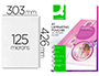 BOLSA DE PLASTIFICAR Q-CONNECT 303 X 426 MM 125 MC DIN A3 CAJA DE 100 UNIDADES