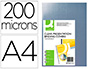 TAPA DE ENCUADERNACION Q-CONNECT PVC DIN A4 INCOLORA 200 MC PAQUETE DE 100 UNIDADES