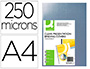 TAPA DE ENCUADERNACION Q-CONNECT PVC DIN A4 INCOLORA 250 MC CAJA DE 100 UNIDADES