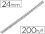 ESPIRAL METALICO Q-CONNECT 64 5:1 24MM 1,2MM CAJA DE 100 UNIDADES