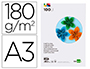 CARTULINA LIDERPAPEL A3 180G/M2 10 COLORES SURTIDOS PAQUETE 100 HOJAS