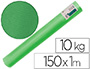 PAPEL KRAFT VERJURADO LIDERPAPEL VERDE ANCHO 1 MT LONGITUD 150 MT GRAMAJE 65 GR PESO 10 KG