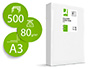 PAPEL COLOR Q-CONNECT DIN A3 80GR CELESTE PAQUETE DE 500 HOJAS