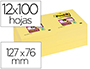 BLOC DE NOTAS ADHESIVAS QUITA Y PON POST-IT SUPER STICKY 76X127 MM CON 12 BLOC AMARILLO CANARIO