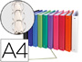 CARPETA DE 4 ANILLAS 30MM REDONDAS EXACOMPTA A4 CARTON FORRADO COLORES SURTIDOS