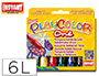 TEMPERA SOLIDA EN BARRA PLAYCOLOR ESCOLAR CAJA DE 6 COLORES SURTIDOS