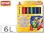 TEMPERA SOLIDA EN BARRA PLAYCOLOR POCKET ESCOLAR CAJA DE 6 COLORES SURTIDOS