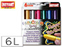 TEMPERA SOLIDA EN BARRA PLAYCOLOR POCKET ESCOLAR CAJA DE 6 COLORES METALIZADOS