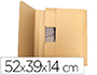 CAJA PARA EMBALAR LIBROS Q-CONNECT CARTON RECICLADO CANAL SIMPLE 3 MM COLOR KRAFT 520X390X140 MM