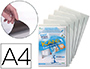 FUNDA DE PRESENTACION TARIFOLD ADHESIVA PERMANENTE RIGIDA Y ANTI REFLEJO DIN A4 PACK 5 UNIDADES