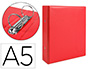 CARPETA DE 2 ANILLAS 40 MM REDONDAS LIDERPAPEL A5 CARTON FORRADO PVC NARANJA