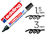 ROTULADOR EDDING PARA PIZARRA BLANCA 660 COLOR NEGRO PUNTA REDONDA 1,5-3 MM RECARGABLE