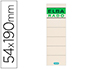 ETIQUETAS ADHESIVAS ELBA LOMERA COLOR HUESO 54X190 MM PACK DE 10 UNIDADES