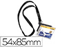 IDENTIFICADOR CON CORDON PLANO DURABLE ACRILICO DIAGONAL 54X85MM