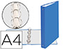 CARPETA DE 4 ANILLAS 30MM REDONDAS EXACOMPTA DIN A4 CARTON FORRADO AZUL CLARO
